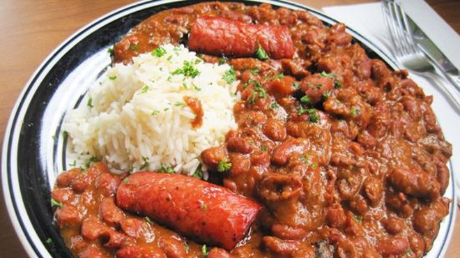 Try Red Beans and Rice at Riverbend Restaurant & Bar