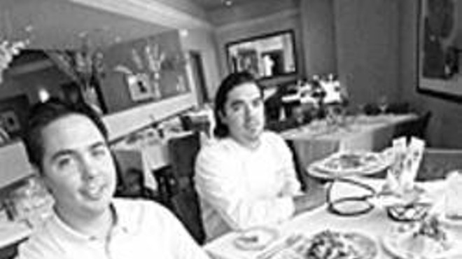 The DelPietro brothers inside Luciano's Trattoria circa 2003.