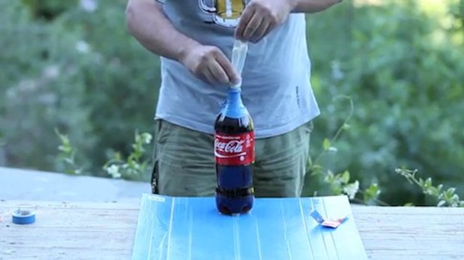 Video: Italian Man Places Entire Package of Mentos Inside a Coke; Condom Involved