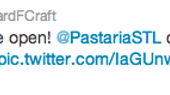 Pastaria Opens in Clayton, Tweet Announces [Updated]