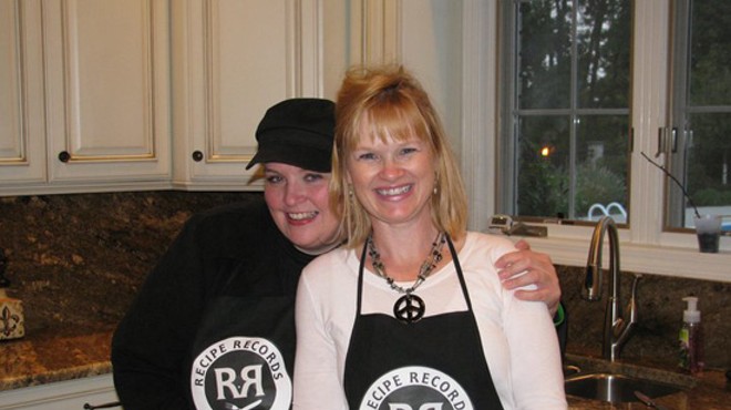 Maggie McHugh and Lanea Stagg, co-authors of Recipe Records, in the kitchen.
