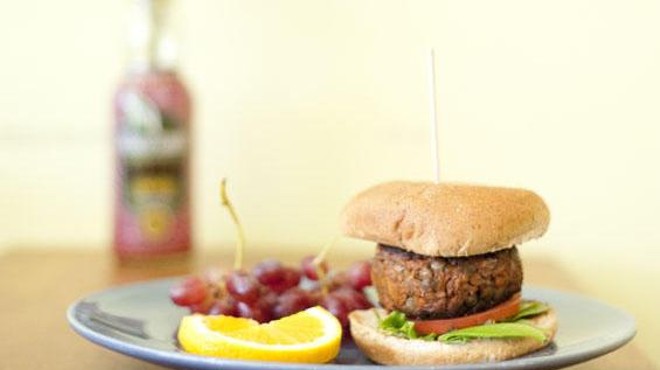 The "Sweet Burger," the veggie/vegan burger at SweetArt