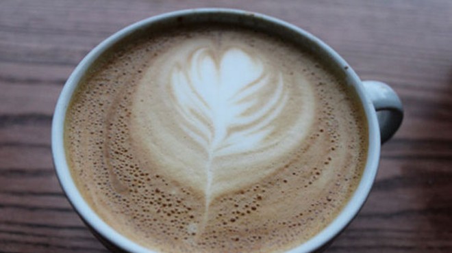 Latte art at Sump Coffee. | Mabel Suen