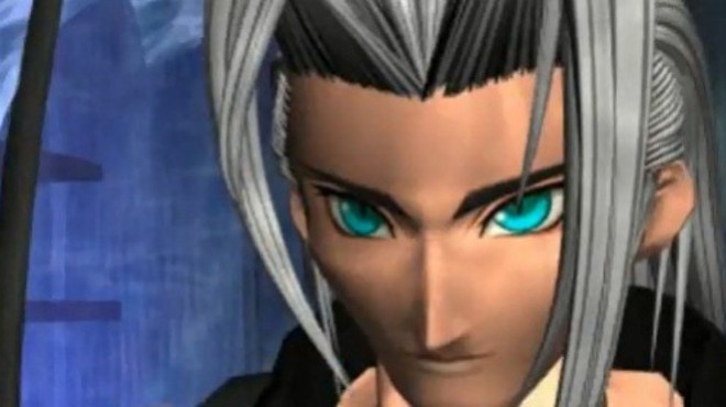 Sephiroth's evil stare was made all the more menacing by Final Fantasy VII's musical score.