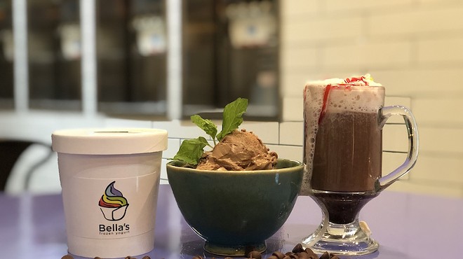 Bella's CBD-infused froyo will be in several flavors, including mint chocolate chip and sea salt caramel pretzel.