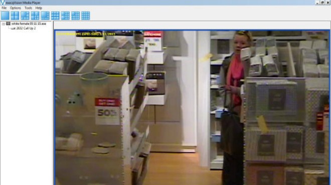 Police say this surveillance photo shows a woman accused of tasing a loss prevention officer at the Mid-Rivers Mall.