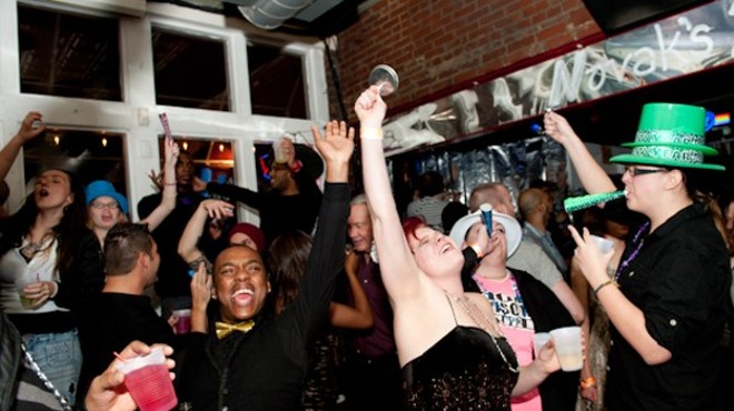 Revelers ring in the New Year at Novak's.