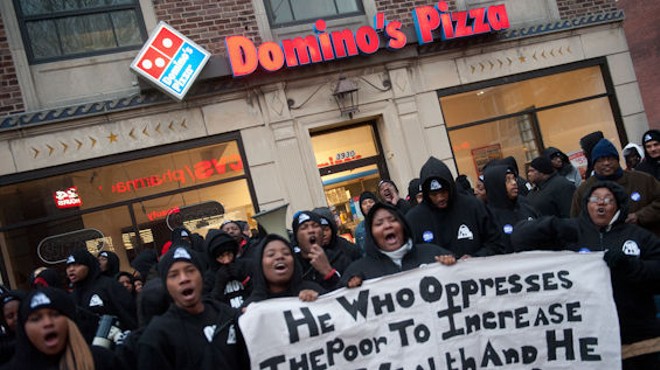 St. Louis fast food workers and their supporters have protested low wages for years. Here they are demonstrating in December 2013.