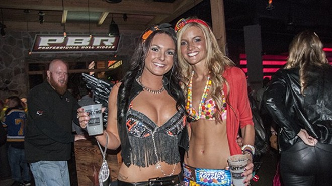 These revelers enjoyed Halloween at Ballpark Village in 2014.