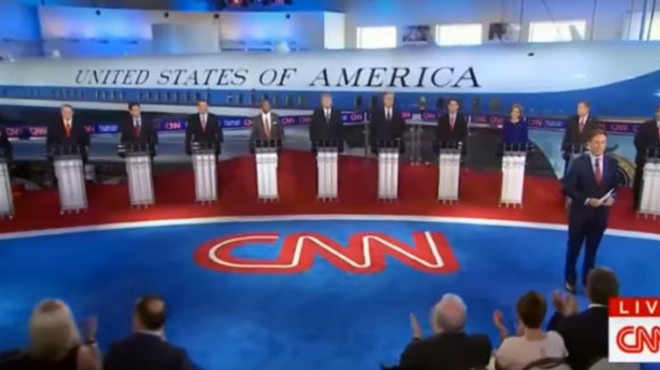 The first debate was on Fox News; the second, shown here, was on CNN. Last night they were on CNBC.