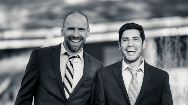 Shaun Murphy (left) and Aaron Lopez on their wedding day.