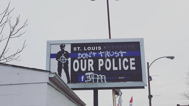 Billboard Supporting Police Defaced in South St. Louis