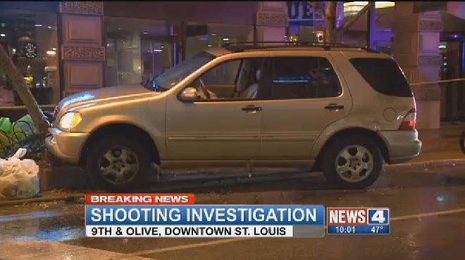 A driver was shot in the head on Tuesday and crashed in downtown St. Louis, according to reports.