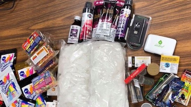 Police say that bundle in the middle is worth more than $200,000.