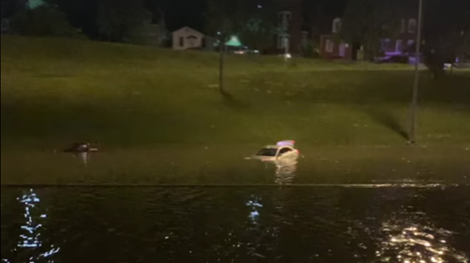 Astonishing Video Shows How I-55 Became a River Last Night in South St. Louis