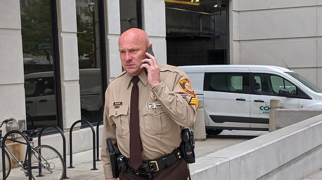 St. Louis County Sgt. Keith Wildhaber, several hours before a jury awarded him $19 million.