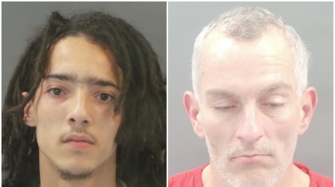 Matthew Warnack, left, and Joseph Adkins are facing felony charges.