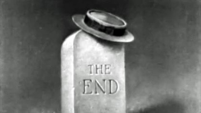 Kinder was a huge fan of Buster Keaton; this image is a still from one of Keaton's movies.