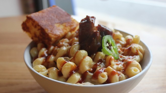 "The BBQ Pork Burnt End Mac" is one of a half-dozen unique takes on mac & cheese.