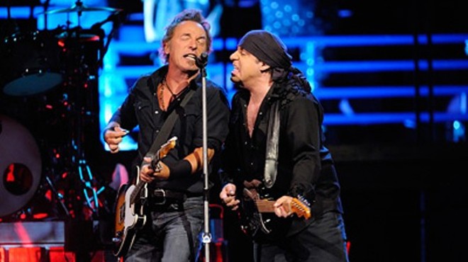 Bruce Springsteen and Steven Van Zandt performing live at Scottrade Center in 2008.