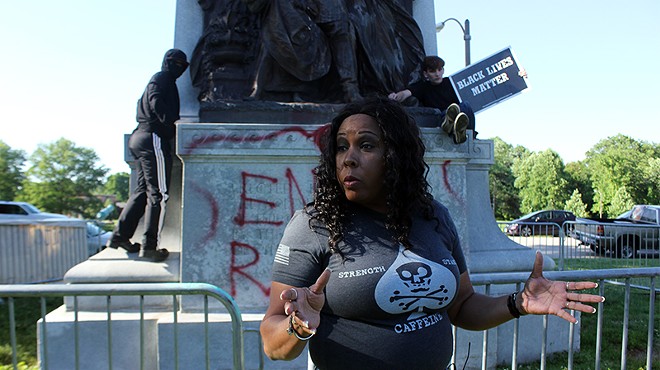 Peggy Hubbard doesn't want see St. Louis' Confederate monument removed from Forest Park.