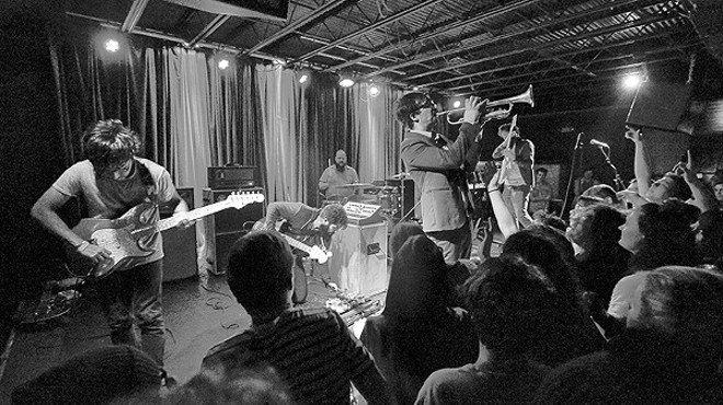Foxing performed a sold-out show at the Firebird to celebrate the release of Dealer in December 2015.
