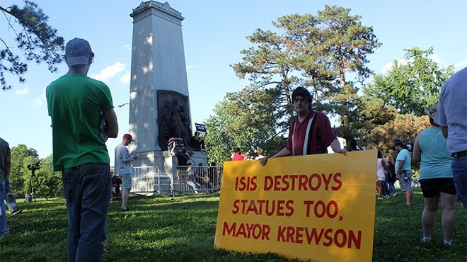 Bill Hannegan, who supports keeping the Confederate monument, had some choice words for Krewson earlier this month. Now the Missouri Civil War Museum is elbowing its way into the battle.