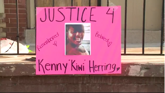 Kenneth 'Kiwi' Herring was remembered by friends and relatives after a fatal confrontation with police.