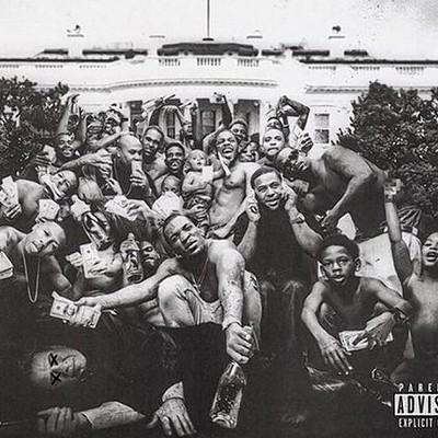 The arresting cover art to Kendrick Lamar's To Pimp a Butterfly