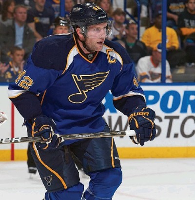 David Backes in action.