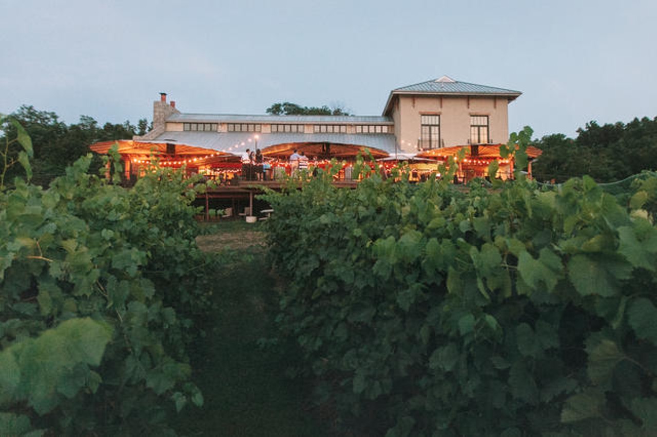 Chandler Hill includes a large deck with a view of the vineyards, a full-service restaurant and event space and a big tasting room. Bonus: Chandler Hill is both family friendly and pet friendly. Photo courtesy of Chandler Hill Vineyards.