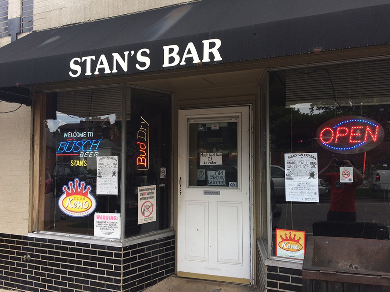 Stan's Bar
Sure, you could sit around your house in the early-morning hours watching the Game Show Network on the couch while putting back endless whiskey-and-cokes &#151; but that would get kind of lonely, wouldn&#146;t it? No worries, just head to Stan&#146;s Bar (5007 Macklind Avenue, 314-481-9990). The Southampton watering hole boasts several TVs behind the bar, often employed to provide your daily Family Feud fix. In keeping with the dive-bar vibe, the prices are cheap and the locals are friendly, and with three pool tables and two dart boards, you just may find yourself a participant in some games rather than just a spectator. Stan&#146;s Bar is open Monday through Saturday from 8 a.m. to 1:30 a.m. and Sunday from 10 a.m. to midnight.
Photo courtesy of Daniel Hill