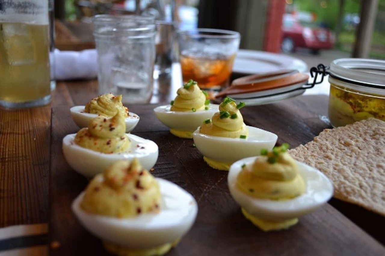 Deviled eggs from Juniper (360 N. Boyle Ave., 314-329-7696). Photo courtesy of Instagram / newlywedchefs.