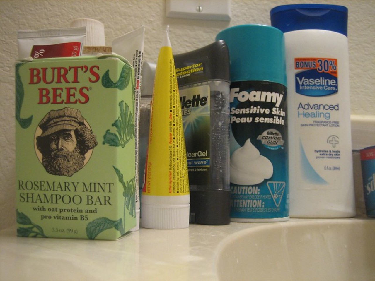 Remove everything from the bathroom that you don&#146;t need in there.
If someone in your house gets sick, the restroom is going likely to be ground zero for potential contamination. Take everything out of the restroom that isn&#146;t related to showering so you can avoid it as much as possible. That includes lotions or mirrors or makeup or anything else you might want to pop in to grab.
Photo credit: Jeremy Vaught / Flickr