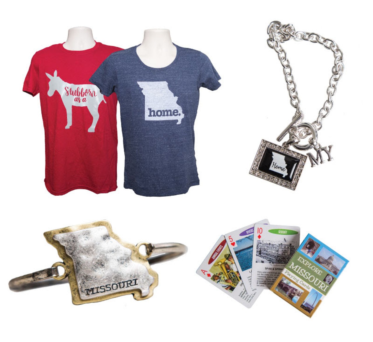 Missouri Life
You've likely seen Missouri Life magazine on bookstore shelves, but did you know that you can also buy merchandise through the company? From Missouri t-shirts to state-shaped jewelry to a cow-shaped cookie cutter (yes, really), these items encompass everything that makes Missouri the Show Me State.