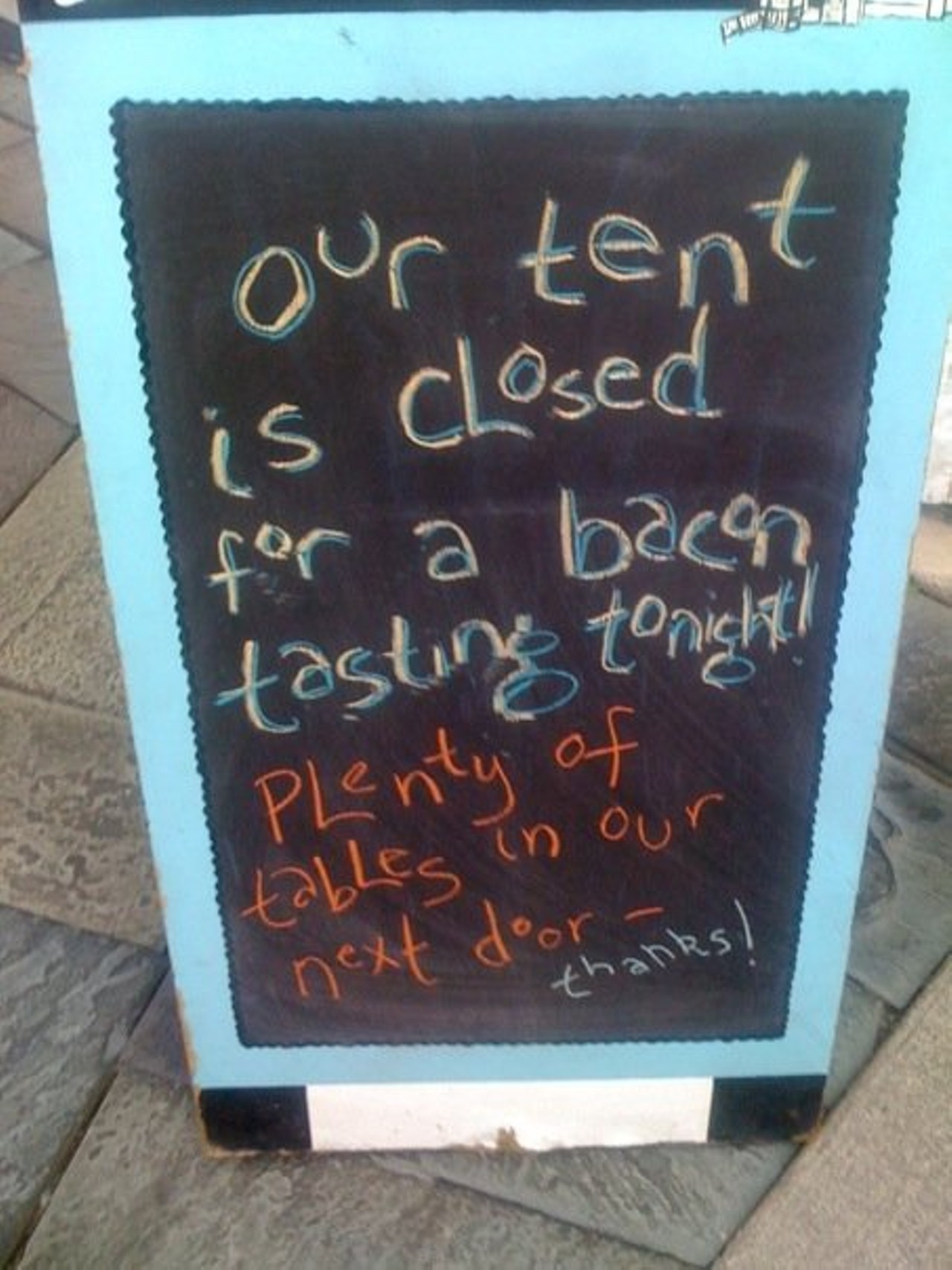 Spotted by our friends at Daily Fork, closing for bacon is a pretty good excuse.