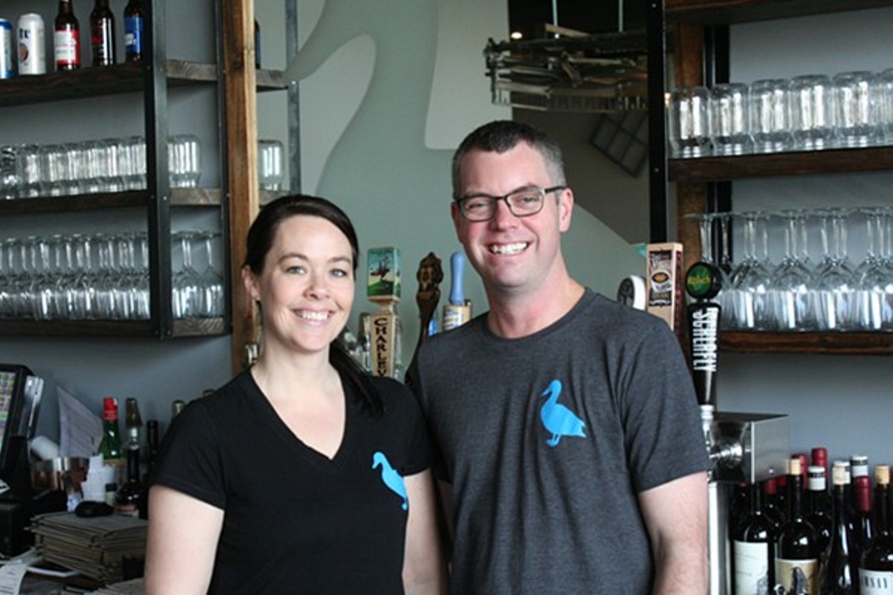 The Blue Duck
2661 Sutton Blvd.
Maplewood, MO 63143
(314) 769-9940
The Blue Duck is the second outpost of a concept born in Washington, Missouri. Now at home in the Maplewood spot previously occupied by Monarch, the Blue Duck offers twists on comfort classics. Photo of owners Chris and Karmen Rayburn by Johnny Fugitt.
