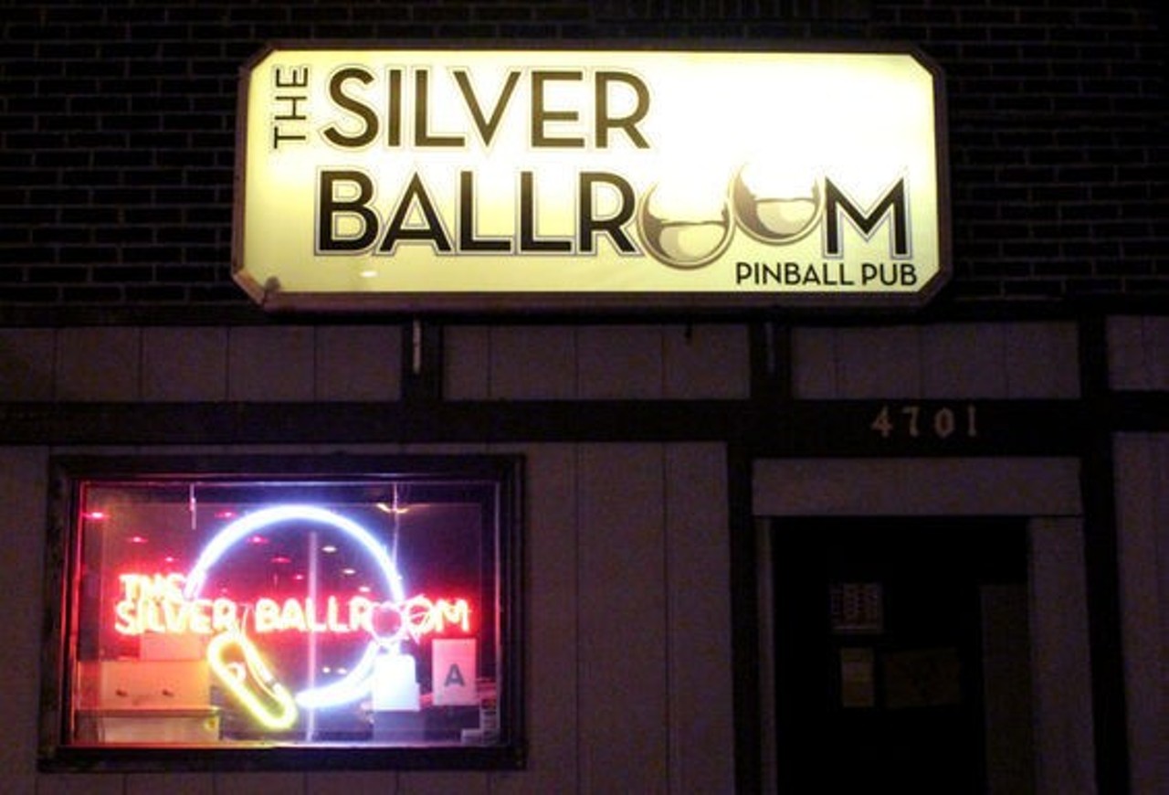The Silver Ballroom
4701 Morganford Rd.
St. Louis, MO 63116
(314) 832-9223
There's enough to keep you busy here until the next football season begins. OK, fine, maybe that's an exaggeration, but you'll definitely be occupied for a while with the bar's jukebox and 20 different pinball machines. Game on. Photo by Mabel Suen.