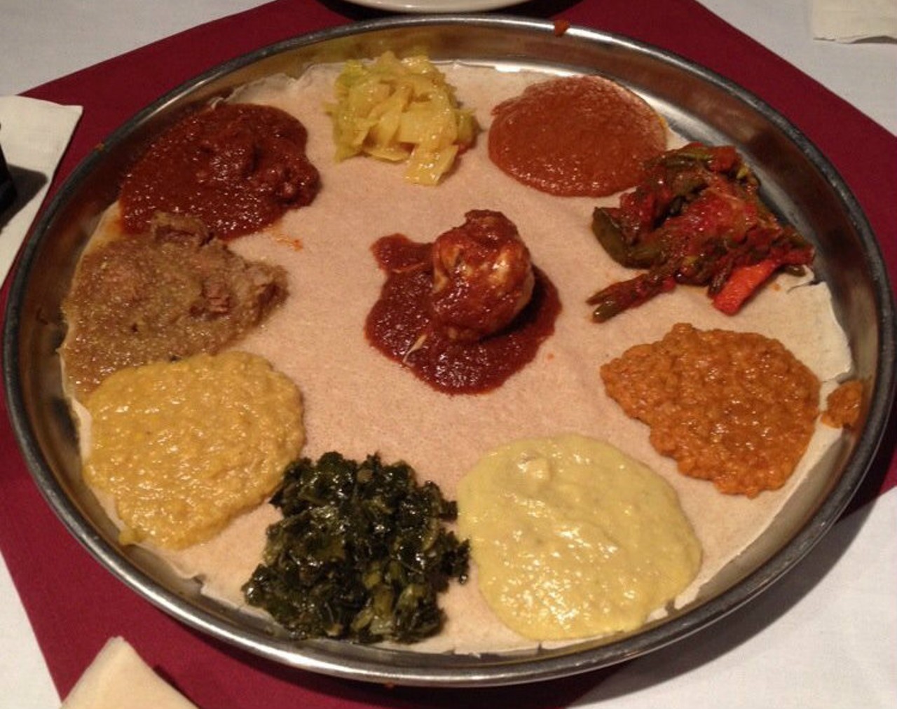 Meskerem
3210 S Grand
Have you ever had Ethiopian food? Located on South Grand, Meskerem is a great place to try the east African cuisine. Order a platter, tear off some injera, and start filling up -- eating with your fingers is A-OK here. Make sure to stay for the Ethiopian coffee provided at the end of the meal -- you&#146;ll be glad you did!
Photo via Yelp / Mallory G.