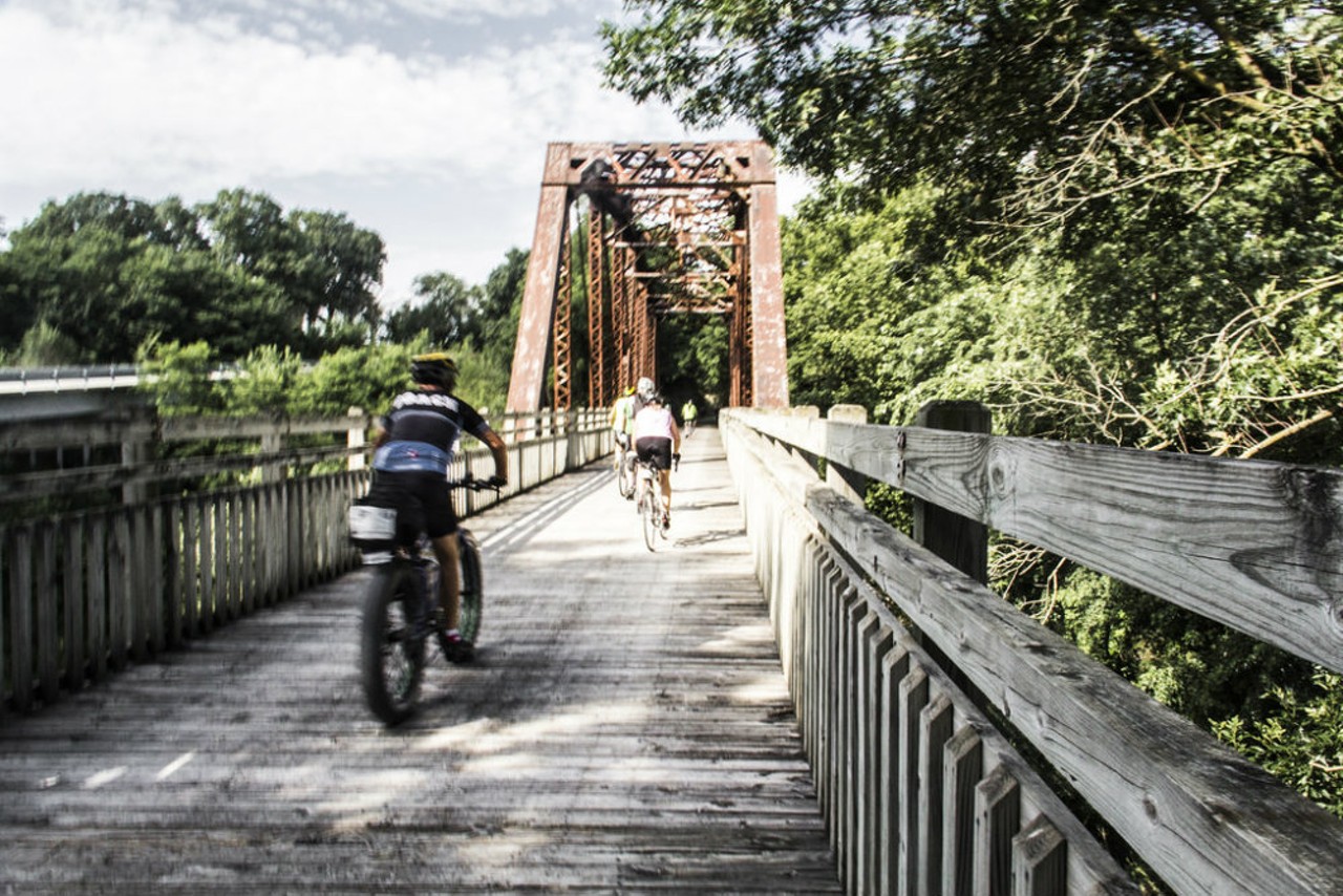 Go on a biking adventure along the Katy Trail. 
Sure, you&#146;ve heard time and again about the Katy Trail, the 240-mile bike path weaving throughout Missouri. But have you actually ever explored it? Don&#146;t think that a trip here means you have to be in tip-top shape: In fact, we recommend spending your day at the wineries and breweries just off the trail. Make a weekend out of it and stay at one of the many bed and breakfasts along the way.
Photo courtesy of Flickr | N.