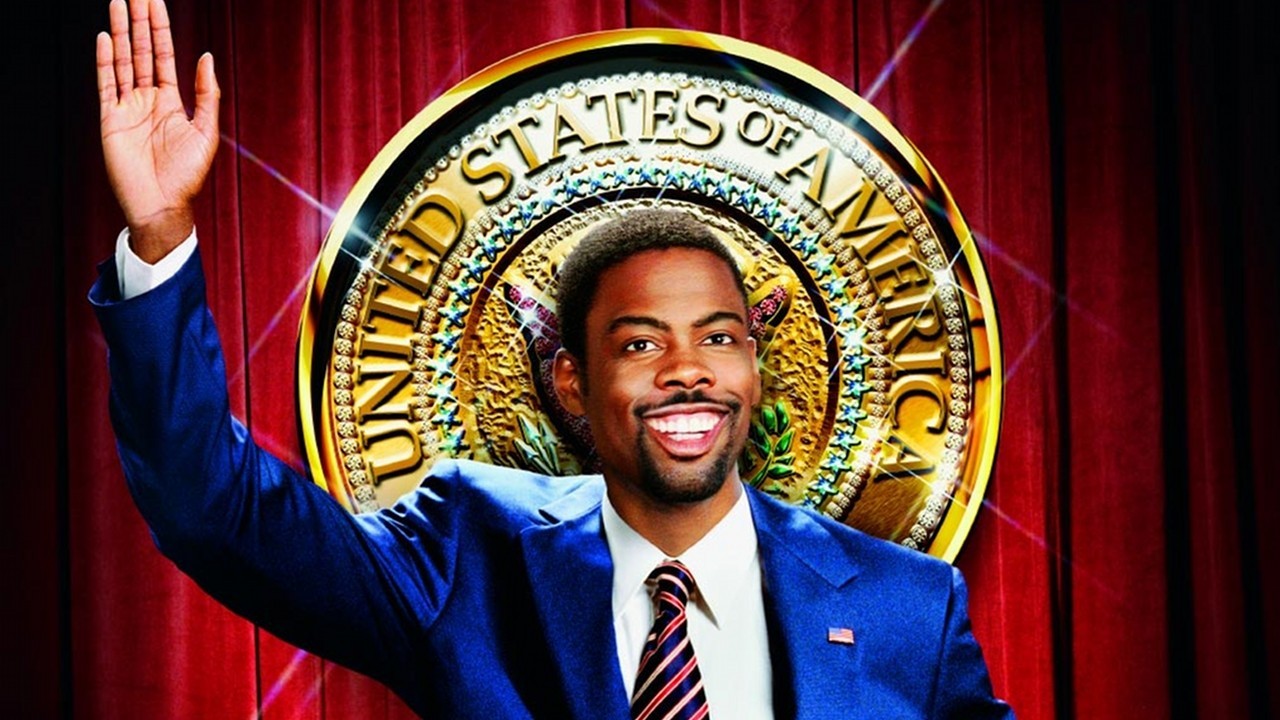 Chris Rock as presidential candidate and eventual President Mays Gilliam in Head of State (2003)
This Chris Rock vehicle (he wrote, directed and starred in it) has Rock's Mays Gilliam as a D.C. alderman until disaster strikes and he's plucked from the party pool. "If you work two jobs, and at the end of the week you got just enough money to get your broke ass home -- That ain't right!"