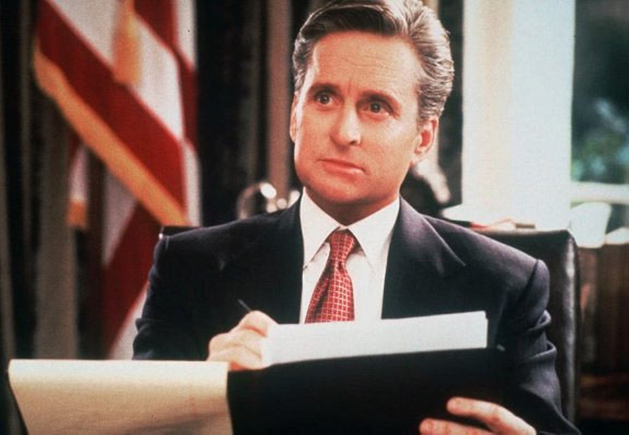Michael Douglas, The American President (1995)
Playing President Andrew Shepherd, Douglas is a president who finds himself dating and claiming that "The White House is the single greatest home court advantage in the modern world."