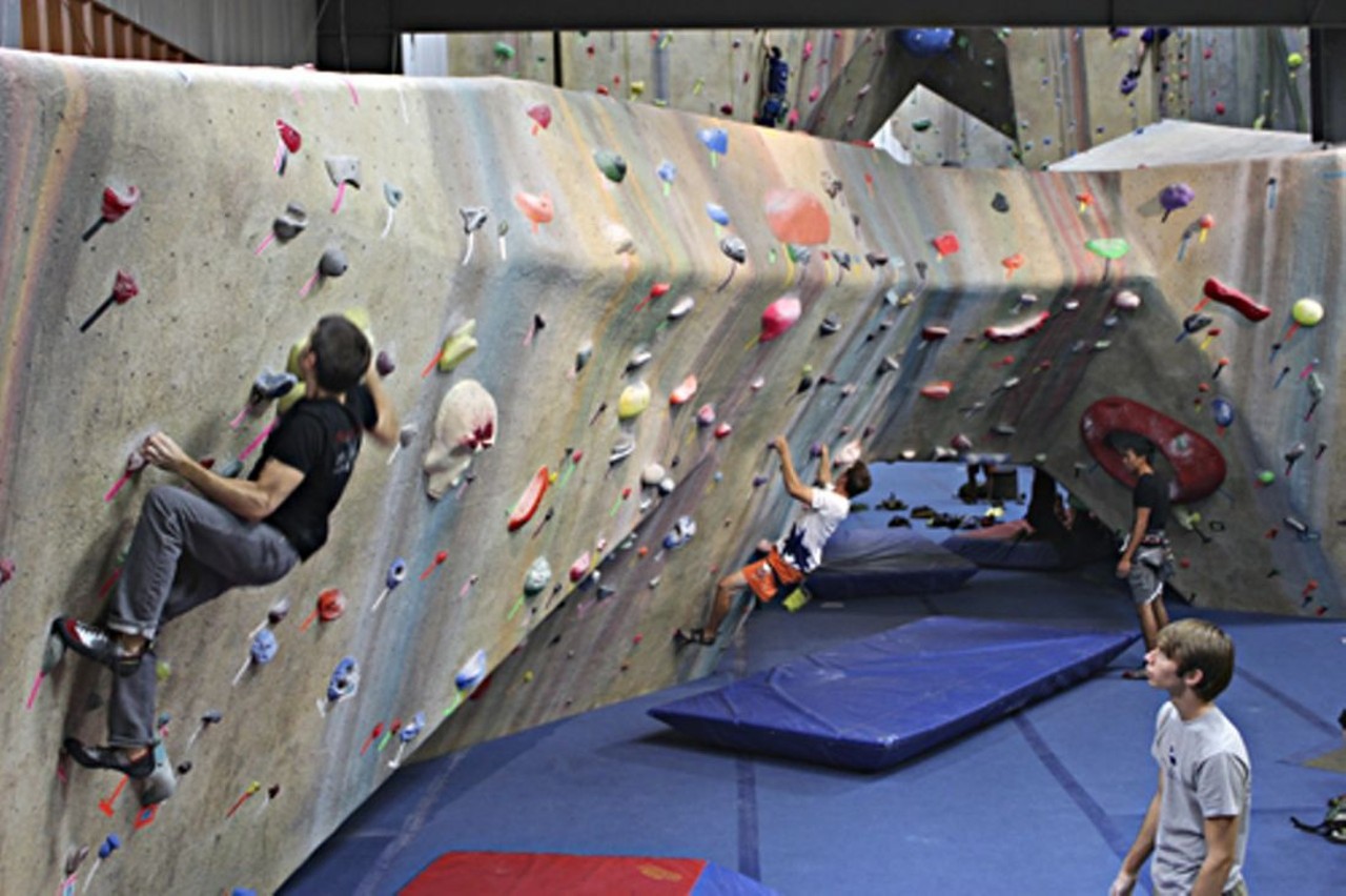 Reach new heights at Upper Limits.
Locations in West County, downtown and Bloomington
You don't have to be outside to scale a rock wall. With parties, team-building exercises, classes and more, there's always something exciting going on at this awesome St. Louis climbing gym. No prior experience or upper body strength required. RFT photo.