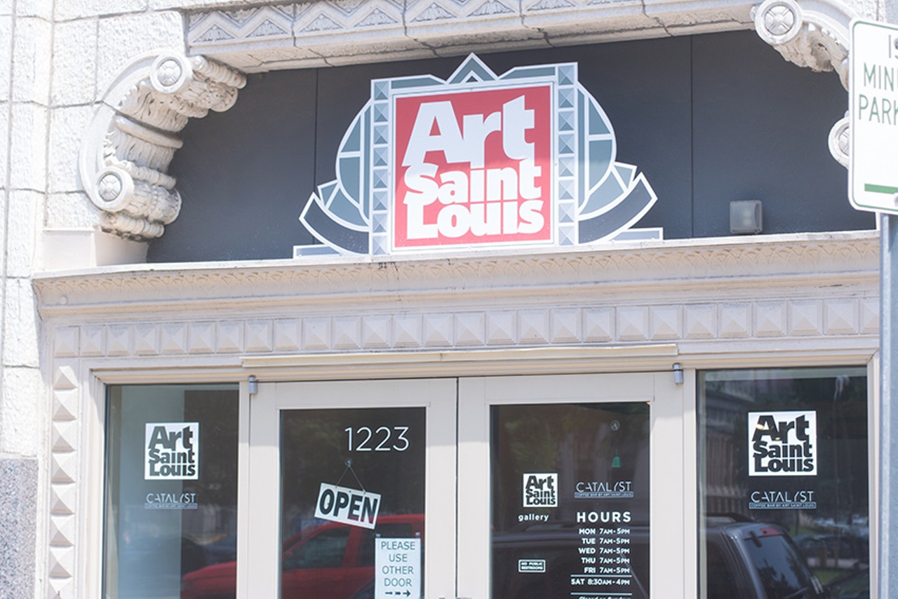 Art Saint Louis
1233 Pine Street, St. Louis, MO 63103 
(314) 241-4810 
At Art Saint Louis, you can find gallery exhibitions and a cafe all in one. Located downtown in the historic Park Pacific building, its art exhibits are free and open to the public. Art St. Louis also produces educational programs, artist portfolio reviews and counseling. 
Photo by Taylor Vinson.