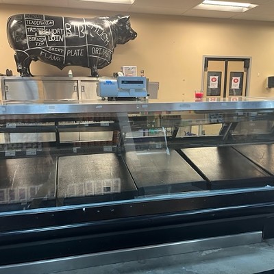The meat counter on Lafayette Avenue was totally empty.