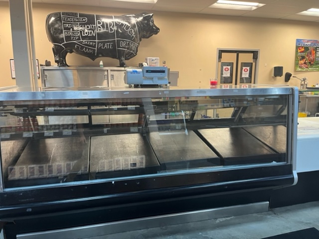 The meat counter on Lafayette Avenue was totally empty.