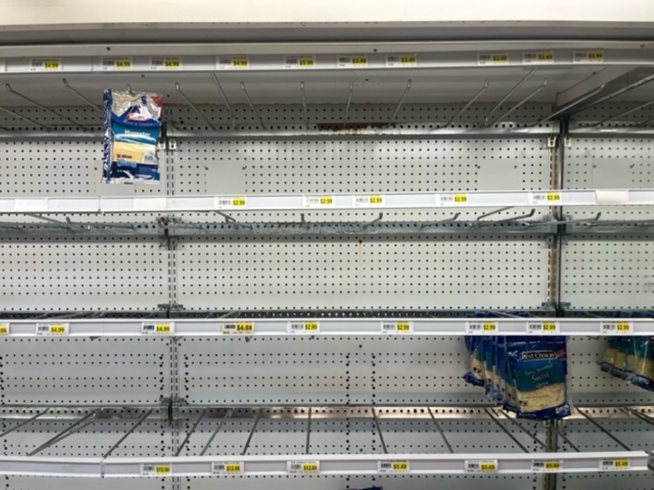 And yet more empty shelves on Lafayette Avenue.