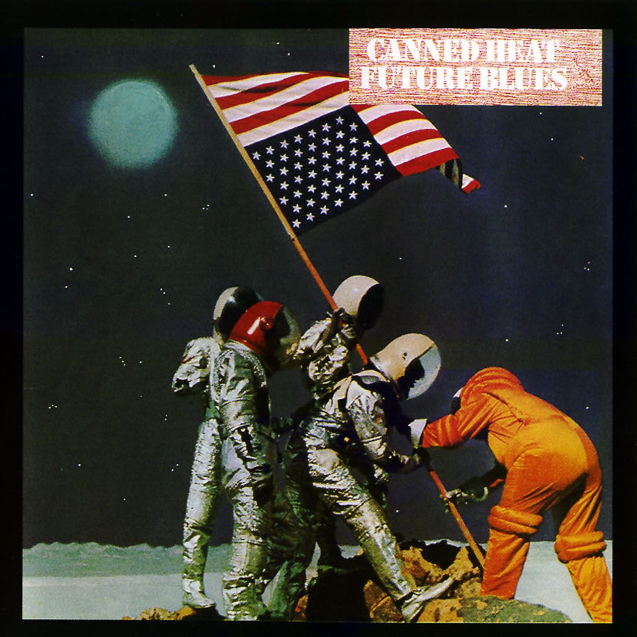 Canned Heat - Future Blues (1970)
The cover for Future Blues, released by LA boogie-rockers Canned Heat, in 1970. They covered "Let's Work Together" by Wilbert Harrison, originally released in 1962, and became a hit again on Future Blues.