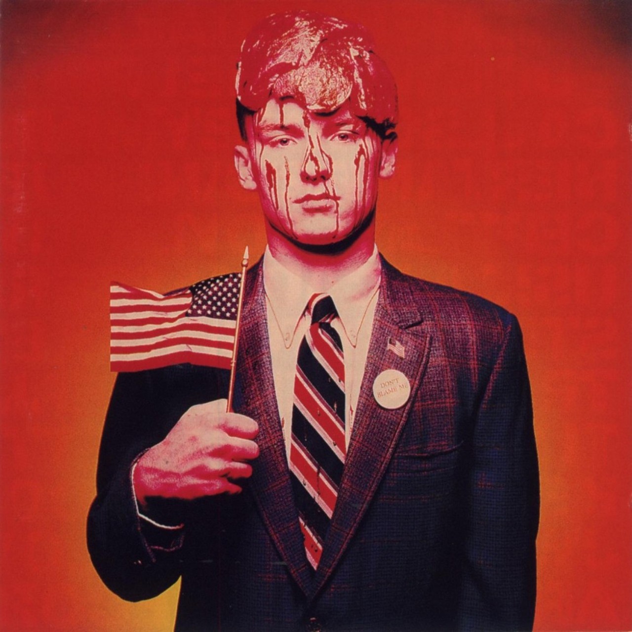 Ministry - Filth Pig (1996)
Ministry's sixth studio album, Filth Pig was supposedly derived from a statement made in the British House of Parliament where singer Al Jourgensen was described by Teddy Taylor as a "filthy pig." Regardless, the album curiously features the American flag, not the British one.