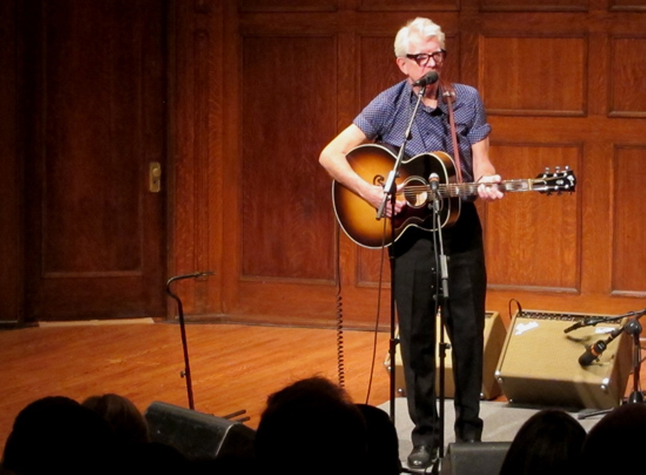 10. Nick Lowe at the Sheldon, September 26
"I knew the bride when she used to rock and roll," sang Nick Lowe to wind down an hour of songs at the Sheldon last night. For its part, the not-quite capacity crowd knew the groom when he used to power, pop, pub and punk, when he used to answer to the title "Jesus of Cool." -- Roy Kasten